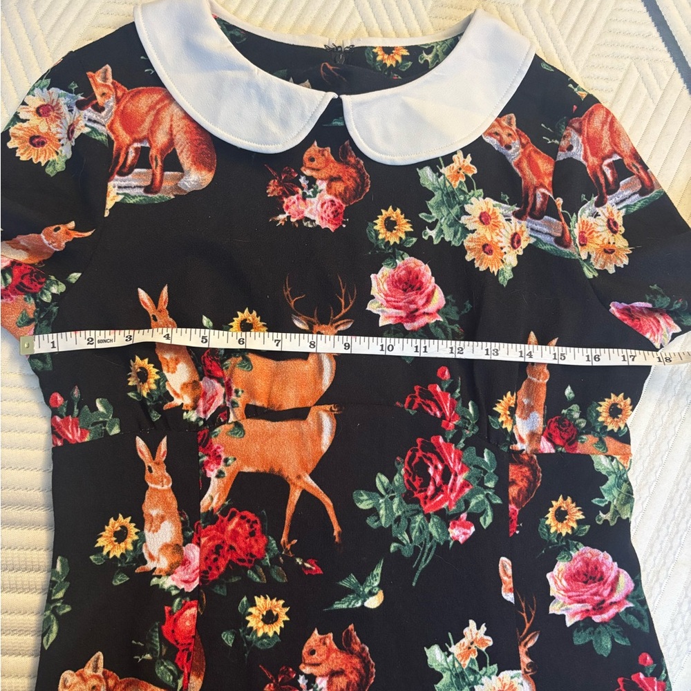 Hell Bunny Black Woodland Print Dress - Picture 7 of 7